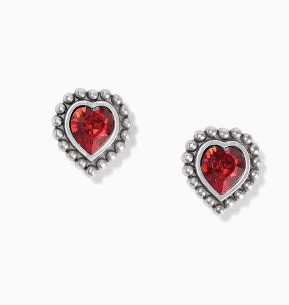 Shimmer Heart Mini Post Earrings