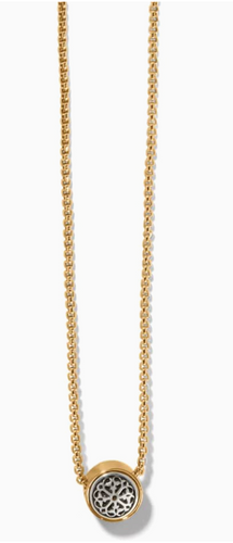 Ferrara Two Tone Luce Mini Pendant Necklace