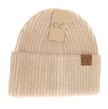 Contrasting Striped Cuff C.C Beanie