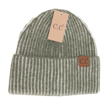 Contrasting Striped Cuff C.C Beanie