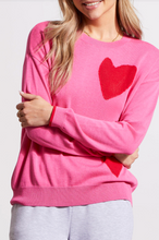 Crew Neck Heart Sweater