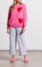 Crew Neck Heart Sweater