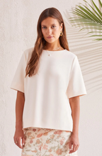 Boat Neck Top w/ Elbow Sleeves