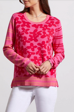 Long Sleeve Crew Neck Pointelle Sweater