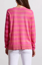 Long Sleeve Crew Neck Pointelle Sweater