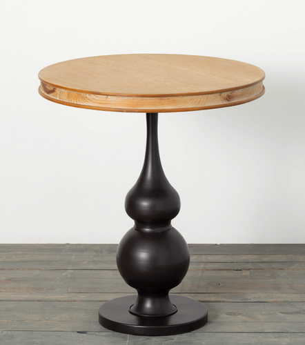Black Wooden Accent Table