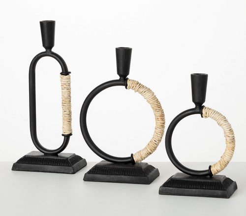 Modern Looped Taper Candle Holders