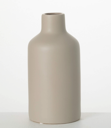 Matte Gray Bottle Vase