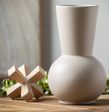 Modern Matte Gray Round Vase