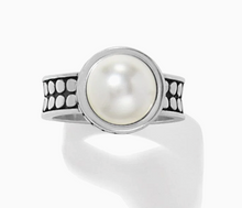 Pebble Dot Pearl Wide Band Ring