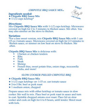 Chipotle BBQ Sauce Mix