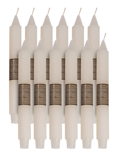 Melon White Timber Trunk Taper Candles
