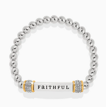 Meridian Faithful Two Tone Stretch Bracelet