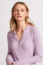 Soft Washed Waffle Henley Top w/ Buttons