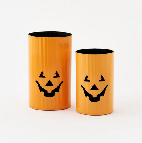 Tin Can Pumpkin Candle Holder