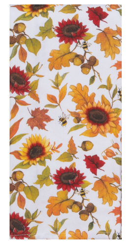 Harvest Sunflower Toss Dual Purpose Terry Towel