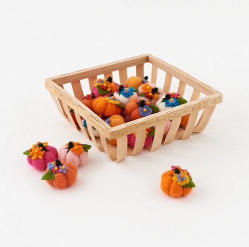 Mini Pumpkins w/ Flowers
