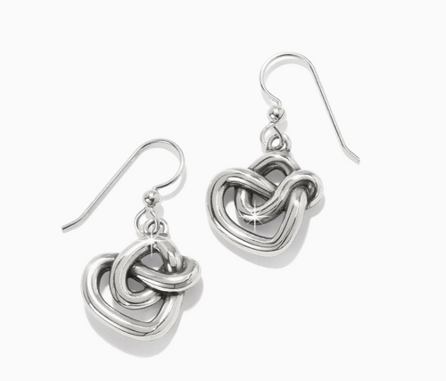 Interlok Curve Heart French Wire Earrings