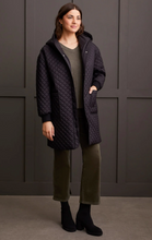 Cocoon Mini-Quilted Dolman Coat w/Snap Front