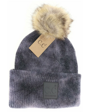 Tie Dye Fur Pom C.C Beanie