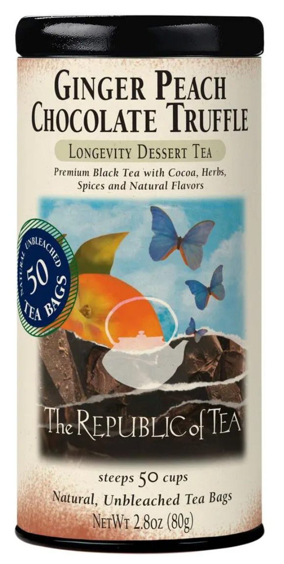 Ginger Peach Chocolate Truffle Black Tea Bags