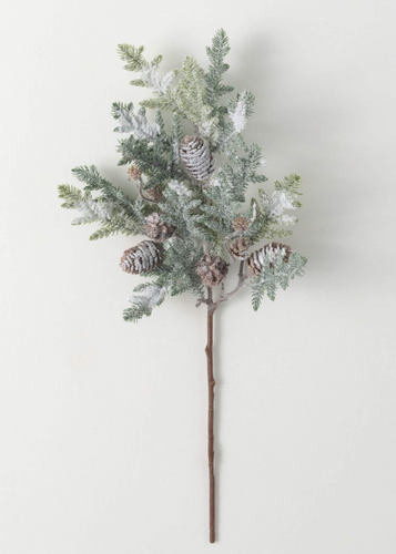 Frosted Pinecone Pick