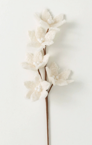 White Sherpa Flower Spray