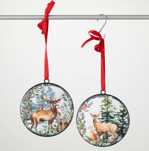 Rustic Deer Disc Ornament