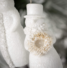 Frosted Snowman Ornament