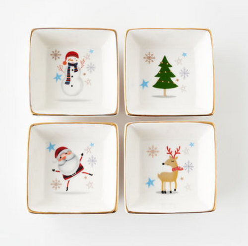 Santa & Friends Square Dish