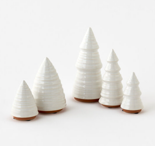 White Stoneware Trees