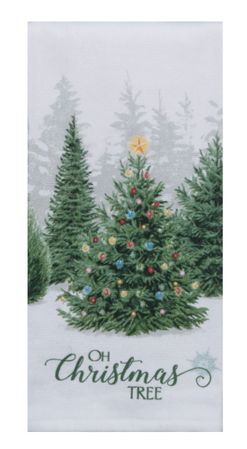 Evergreen Forever Christmas Tree Dual Purpose Terry Towel