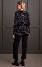 Jacquard Long Sleeve Scoop Neck Sweater