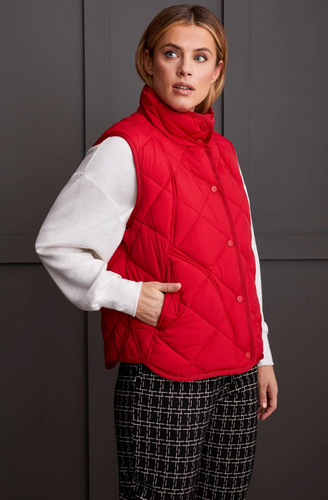 Quilted A-Line Puffer Vest