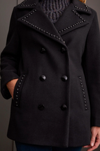 Embellished Double-Breasted Wool Peacoat