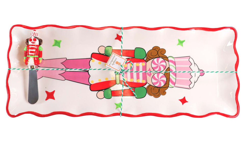 Simply Southern Nutcracker Ceramic Butter Plate