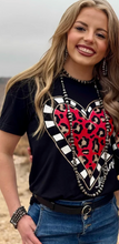 Be Kind Leopard Heart Graphic Tee