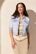 Comfort Stretch Elbow Sleeve Denim Jacket