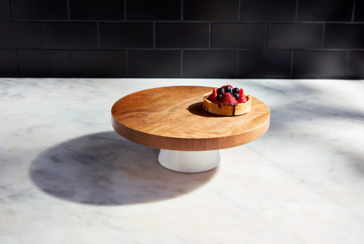 Wood Reverse Pedestal Chip Dip