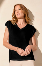 Cap Sleeve V-Neck Top