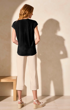 Cap Sleeve V-Neck Top