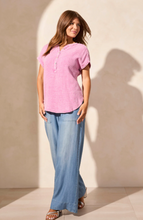 Vintage Wash Cotton Gauze Cap Sleeve Top