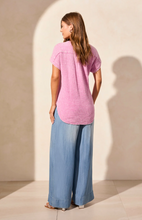 Vintage Wash Cotton Gauze Cap Sleeve Top