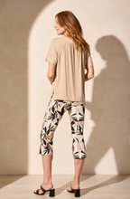 Flowy Jersey Crew Neck Top w/ Shirred Back