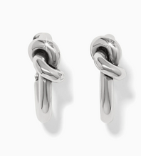 Interlok Single Knot Hoop Earrings (Silver)