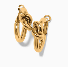 Interlok Single Knot Hoop Earrings (Gold)
