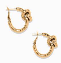 Interlok Single Knot Hoop Earrings (Gold)