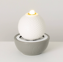White Sphere Tabletop Fountain