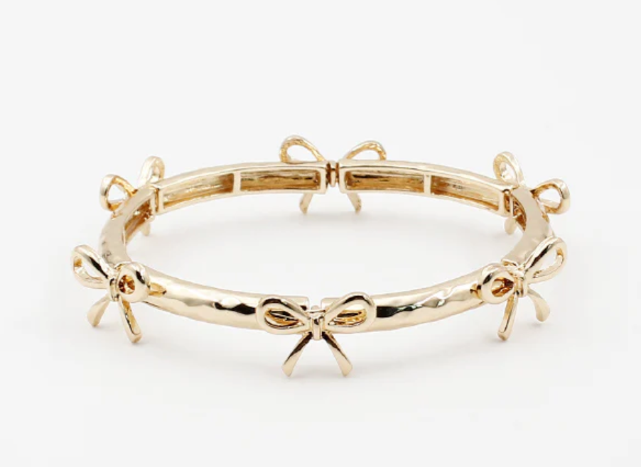 Gold Multi Bow Stretch Bracelet