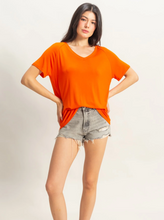 Oversized V-Neck Relaxed Tee